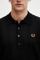 Fred Perry sweter z dodatkiem wełny męski czarny K2309
