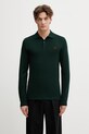 Fred Perry longsleeve męski bawełniany zielony M6006.15B