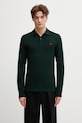 Fred Perry longsleeve męski bawełniany zielony M6006.15B