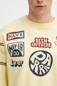 by Parra Never sinister longsleeve męski bawełniany żółty 55265