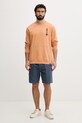 Hurley bluza męska bawełniana SIDER MFTEU00057 pomarańczowy SS26