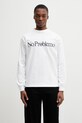 Odzież No Problemo Smile Away longsleeve męski bawełniany NP6002305 biały