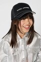 Παιδικό βαμβακερό καπέλο μπέιζμπολ Marc Jacobs απλικέ μαύρο W60844