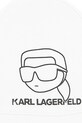 Αναστρέψιμο βαμβακερό παιδικό καπέλο Karl Lagerfeld Z31188 λευκό