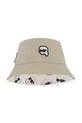 Karl Lagerfeld kapelusz dwustronny bawełniany dziecięcy wzorzyste beżowy Z31206
