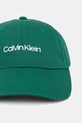 Calvin Klein Καπέλο με γείσο γυναικείο βαμβακερό LV04F5003G πράσινο SS26