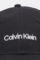 Calvin Klein czapka z daszkiem bawełniana LV04F5003G czarny SS26