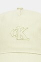 Calvin Klein czapka z daszkiem bawełniana LV04F5044G zielony SS26