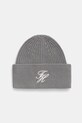 Tommy Hilfiger czapka wełniana wełna szary AW0AW18515