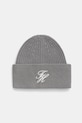 Tommy Hilfiger czapka wełniana wełna szary AW0AW18515