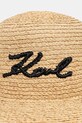 Akcesoria Karl Lagerfeld kapelusz K/SIGNATURE B1W46084 beżowy