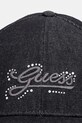 Guess czapka z daszkiem jeansowa AW5472.COT01 czarny SS26