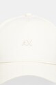 Armani Exchange czapka z daszkiem bawełniana XW001886.AF15502 beżowy SS26