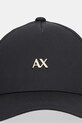 Armani Exchange czapka z daszkiem bawełniana XW001886.AF15502 czarny SS26