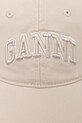 GANNI czapka z daszkiem bawełniana A6901 A6901 beżowy SS26