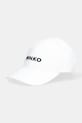 Pinko czapka z daszkiem bawełniana aplikacja biały 106739.A38Q