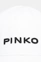 Pinko czapka z daszkiem bawełniana 106739.A38Q biały SS26