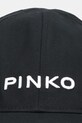 Pinko czapka z daszkiem bawełniana 106739.A38Q czarny SS26
