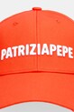 Patrizia Pepe czapka z daszkiem bawełniana 8F0111.AB01 pomarańczowy SS26