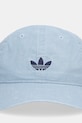 adidas Originals czapka z daszkiem bawełniana KE0855 niebieski SS26