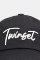 Памучна шапка с козирка Twinset 261TA4390 черен SS26