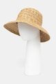 Twinset kapelusz słomkowy damski beżowy 261LM5BDD