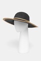 Twinset kapelusz słomkowy damski czarny 261TO5530