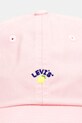 Levi's czapka z daszkiem bawełniana MINI GRAPHIC 005FZ różowy SS26