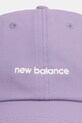 New Balance čiapka so šiltom dámska bavlnená LAH51010AA5 fialová SS26