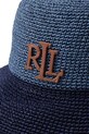 Doplnky Lauren Ralph Lauren klobúk dámsky bavlnený 454P14399 tmavomodrá