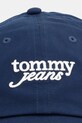 Tommy Jeans czapka z daszkiem damska bawełniana AW0AW18358 granatowy SS26