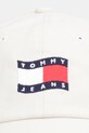 Tommy Jeans čiapka so šiltom dámska bavlnená AW0AW18360 béžová SS26