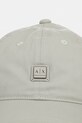 Armani Exchange czapka z daszkiem bawełniana XW002385.AF15502 zielony SS26