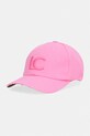 Lola Casademunt czapka z daszkiem bawełniana aplikacja różowy LS2607010