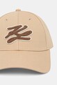 Karl Lagerfeld czapka z daszkiem damska bawełniana K/AUTOGRAPH B2W33019 beżowy SS26