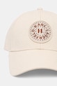 Karl Lagerfeld bejsbolówka damska bawełniana K/CIRCLE B2W33022 beżowy SS26
