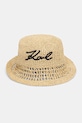 Karl Lagerfeld kapelusz słomkowy damski K/SIGNATURE beżowy B2W46080