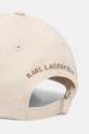 Akcesoria Karl Lagerfeld czapka z daszkiem damska bawełniana K/SIGNATURE B2W33023 beżowy
