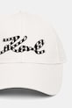 Karl Lagerfeld czapka z daszkiem damska bawełniana K/SIGNATURE B2W33021 beżowy SS26