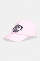 Juicy Couture czapka z daszkiem damska bawełniana CREST CAP różowy JCAWH126708