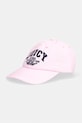 Juicy Couture czapka z daszkiem damska bawełniana CREST CAP różowy JCAWH126708