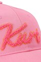 Kurt Geiger London czapka z daszkiem damska bawełniana różowy 5629998499