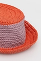 Akcesoria Kurt Geiger London kapelusz damski Kurt Raffia Bucket Hat 5632157449 pomarańczowy