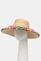 Kurt Geiger London kapelusz słomkowy damski Raffia Wide Brim Hat 5631069449 beżowy SS26