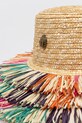 Akcesoria Kurt Geiger London kapelusz słomkowy damski Raffia Wide Brim Hat 5631069449 beżowy
