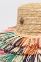 Akcesoria Kurt Geiger London kapelusz słomkowy damski Raffia Wide Brim Hat 5631069449 beżowy