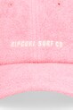 Rip Curl czapka z daszkiem damska bawełniana MIXED TERRY 07FWHE różowy SS26