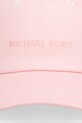 MICHAEL Michael Kors czapka z daszkiem damska bawełniana 29MKWC558509 różowy SS26