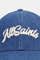 AllSaints czapka z daszkiem damska jeansowa 29W215XE niebieski SS26