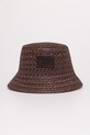 LE SH KA headwear slaměný klobouk dámský z viskózy Brown Bucket Hat hnědá BrownBucketHat